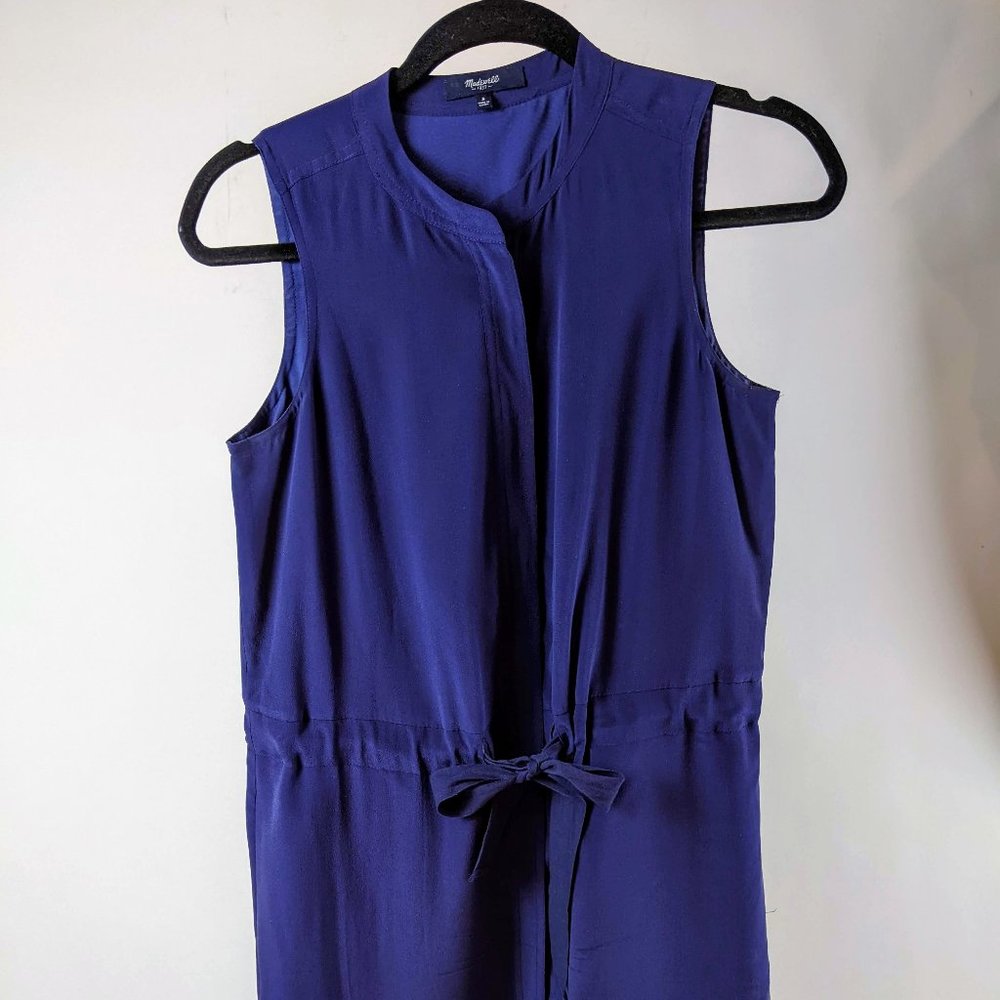 Blue Madewell Silk Dress, Sz S